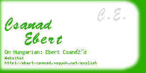 csanad ebert business card
